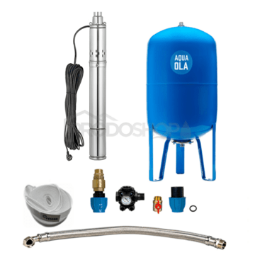 Házi vízmű 3 SQOLA - 0,55 / 80l búvárszivattyúval