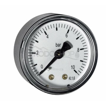 Axial manométer 10 bar nyomásig hátsó kimenet átm. 40 mm