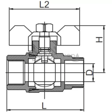 Golyóscsap 1" MF, M